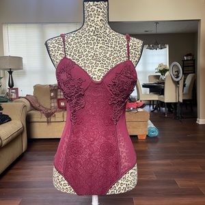 Sexy Plum Red ‘Honey Pot’ Lingerie Bodysuit